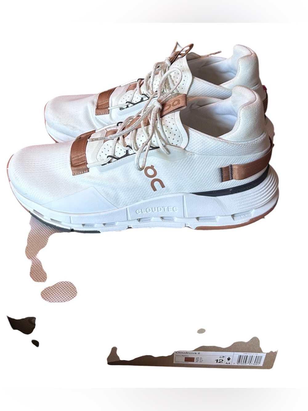 On Running Cloudnova 2 ivory MENS size 12 EUC - Picture 7 of 12
